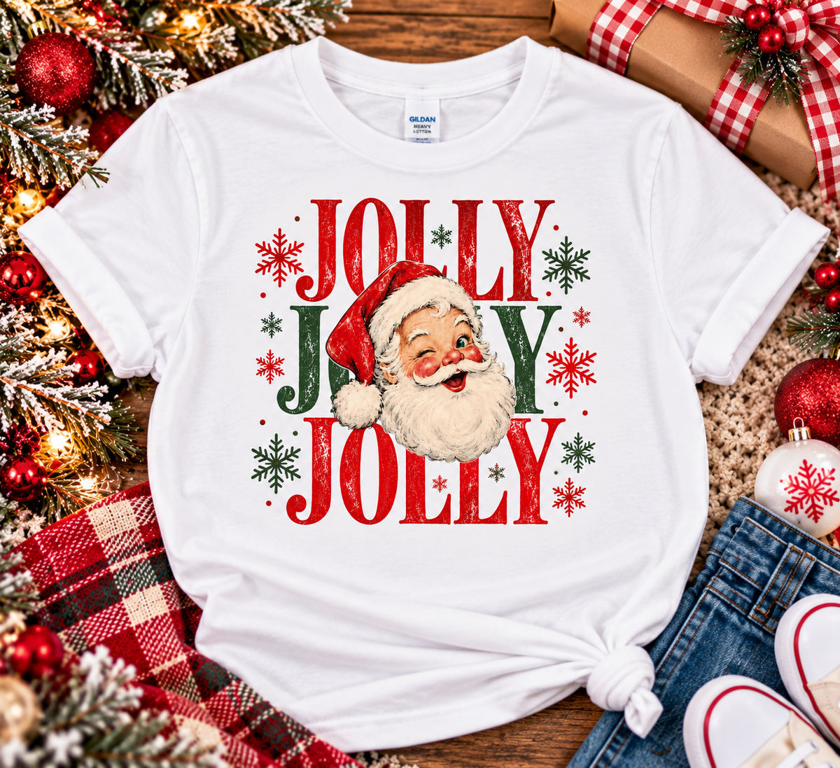 Christmas Graphic Tee - Holly Jolly