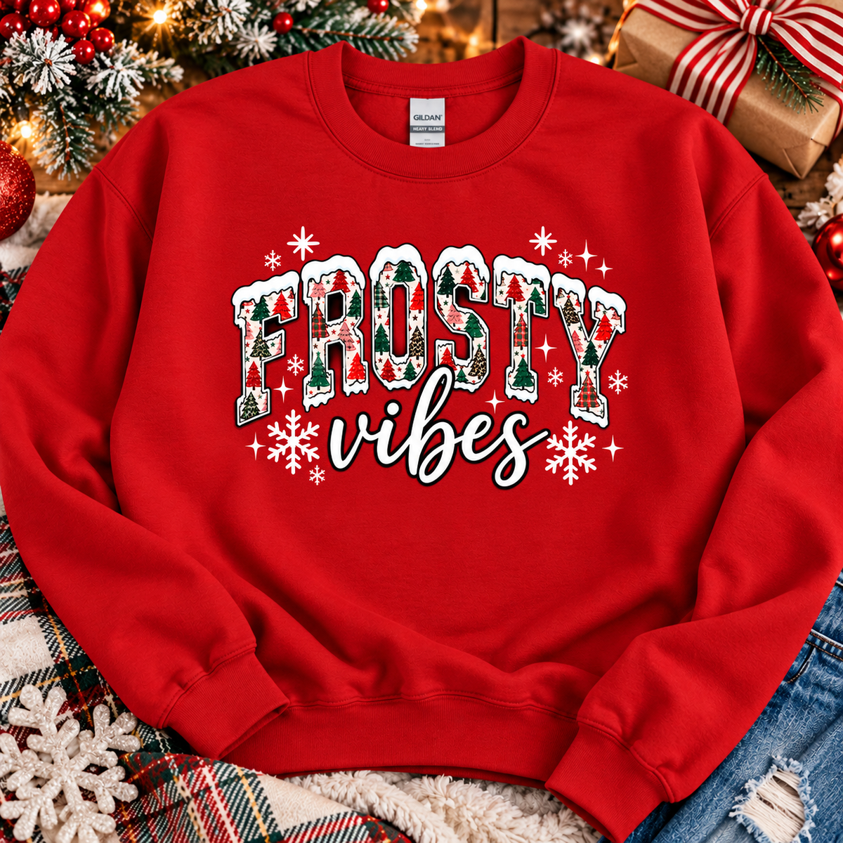 Christmas Graphic Tee - Frosty Vibes