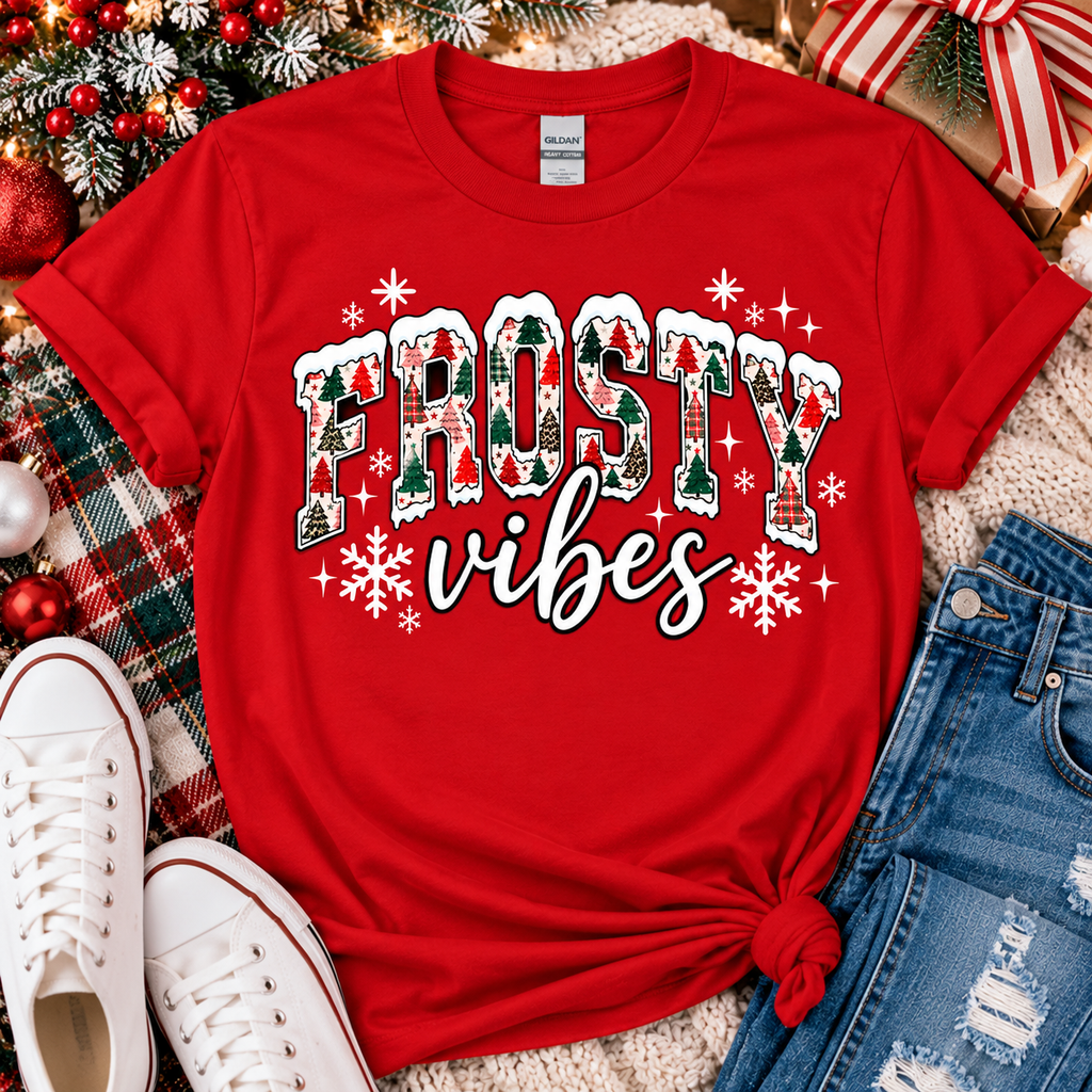 Christmas Graphic Tee - Frosty Vibes